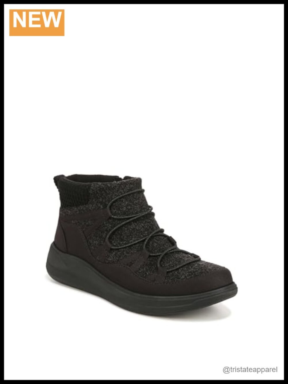 Cozy Fleece Ankle Bootie with Side Zipper Slip-On Machine Washable